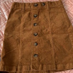 forever 21 brown corduroy skirt